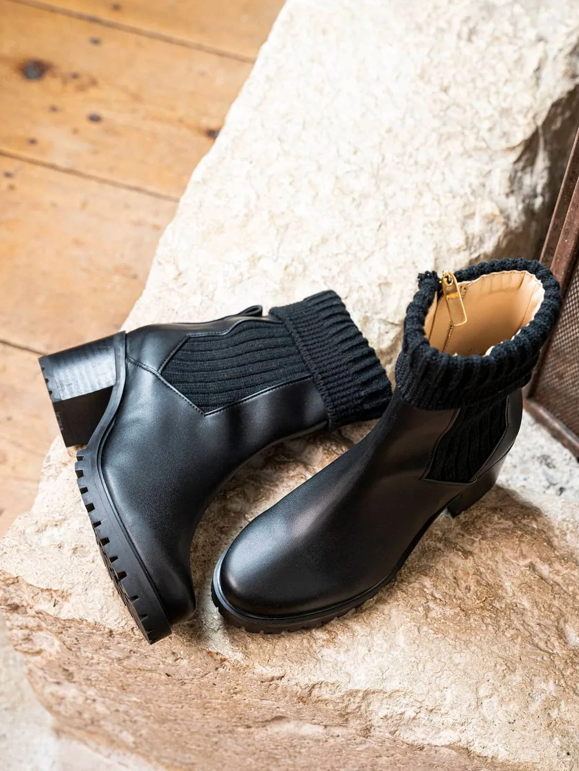 Zodiac Vegan-Leder Stiefeletten | Schwarz